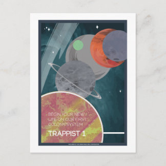 Postkarte für Raumfahrten - Trappist 1