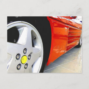 Postkarte für Red Sports Car