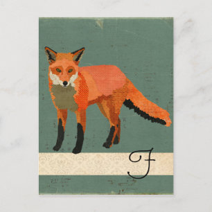 Postkarte für Retro Fox