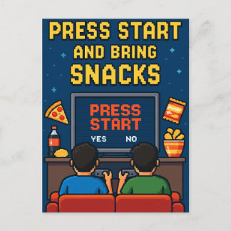 Postkarte für Retro-Gamer-Freunde