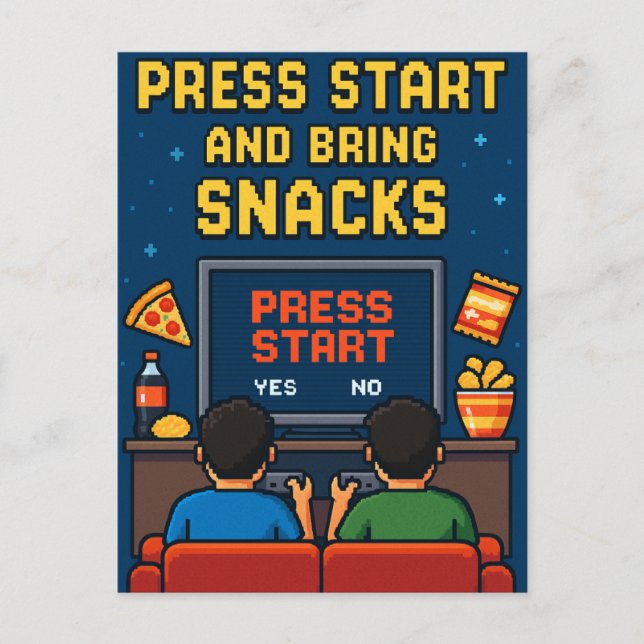 Postkarte für Retro-Gamer-Freunde (Vorderseite)