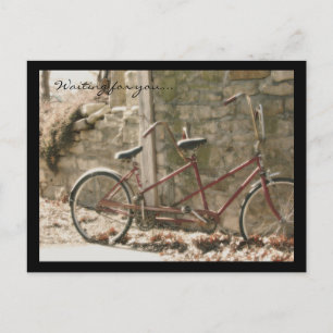 Postkarte für Retro-Tandembike