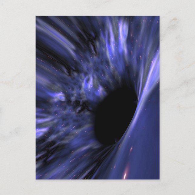 Postkarte für Schwarzes Loch (Vorderseite)