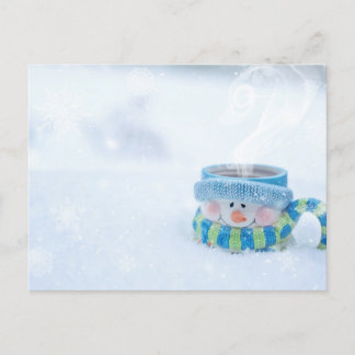 Postkarte für Snowman-Illustration