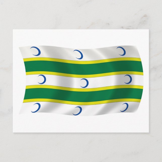 Postkarte für Turkmens-Flaggen (Vorderseite)