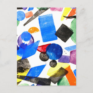 Postkarte für Vintage geometrische Malerei