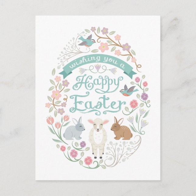 Postkarte für Waldland Ostereier (Vorderseite)