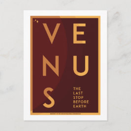 Postkarte für Weltraumreisen - Venus