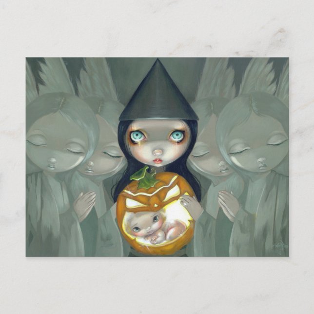 Postkarte "Geboren eines Kürbiss" (Vorderseite)