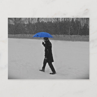 Postkarte - gegen den Schnee