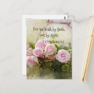 Postkarte Gehe im Glauben, nicht im Anblick Schrif