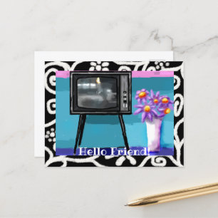 Postkarte - Gemälde aus dem Whimsical Retro TV