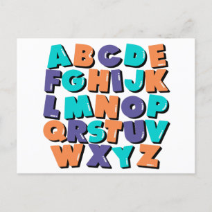 Postkarte - Glückliche Buchstaben