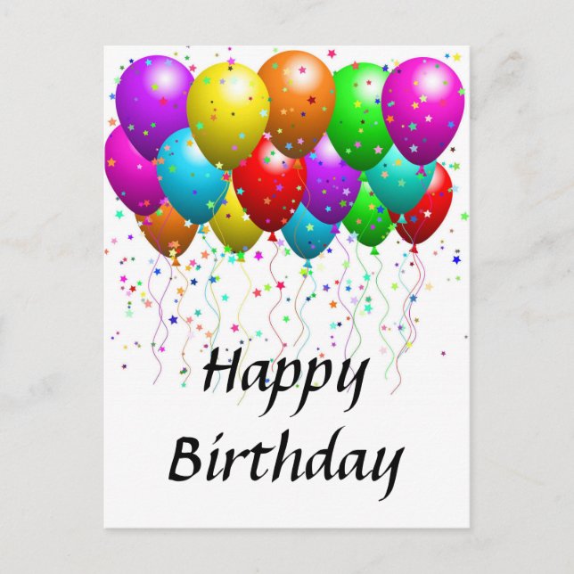 Postkarte - glücklicher Geburtstag (Vorderseite)