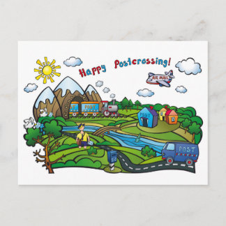Postkarte "glückliches Postcrossing! "