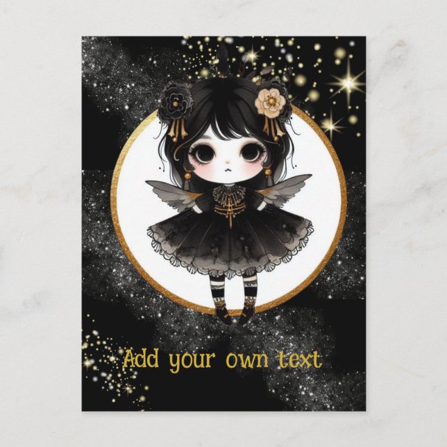 POSTKARTE | Goth Girls Kawaii Chibi Niedlich Custo (Vorderseite)