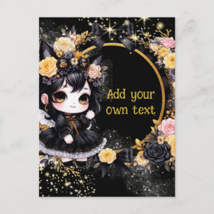 POSTKARTE   Goth Girls Kawaii Chibi Niedlich Custo
