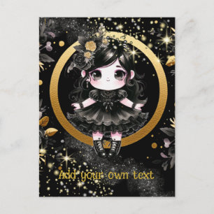 POSTKARTE   Goth Girls Kawaii Chibi Niedlich Custo