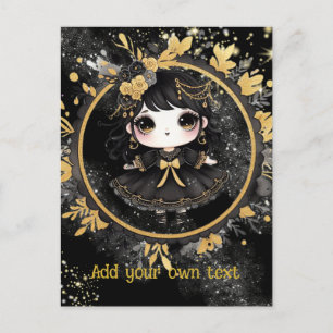 POSTKARTE   Goth Girls Kawaii Chibi Niedlich Custo