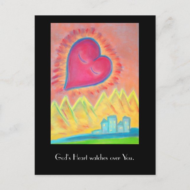Postkarte Gottes Herz (Vorderseite)