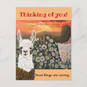 Postkarte. Gute Dinge Kommen Mama Llama Postk Postkarte