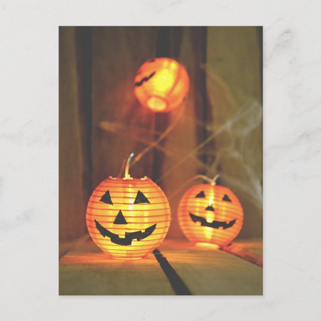 Postkarte Halloween Jack-o-Laternen (Vorderseite)