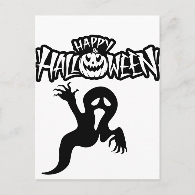 Postkarte Happy Halloween (Vorderseite)