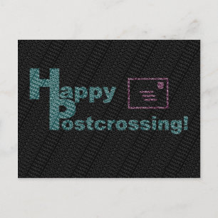 Postkarte "Happy Postcross! Texteffekt"