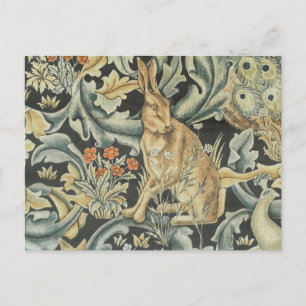 Postkarte - Hase und Vogel