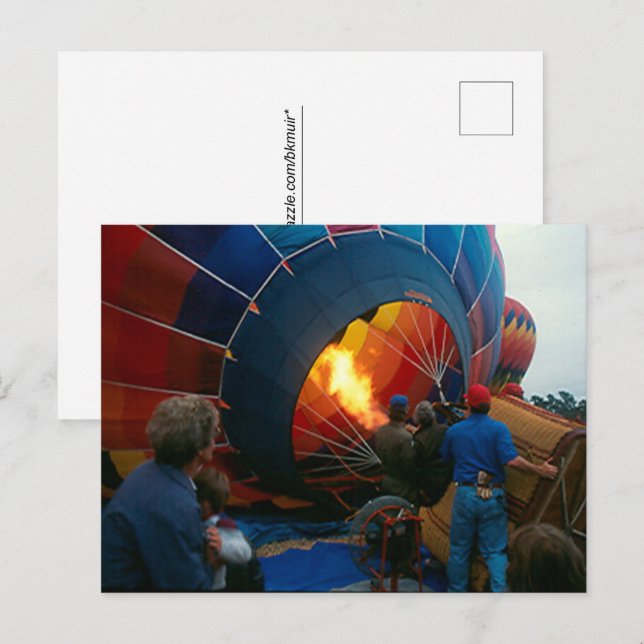 Postkarte - Heißluftballon füllen (Vorne/Hinten)