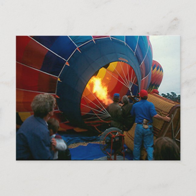 Postkarte - Heißluftballon füllen (Vorderseite)