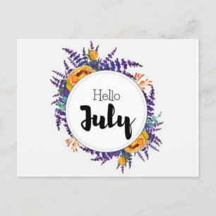 Postkarte Hello July