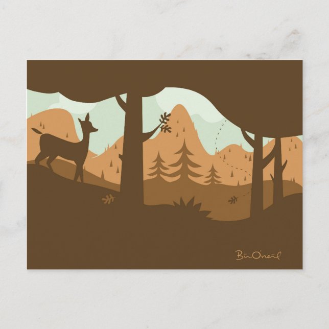 Postkarte "Herbst Landschaft" (Vorderseite)