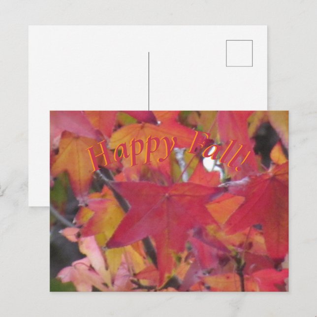Postkarte - Herbstlaub (Vorne/Hinten)