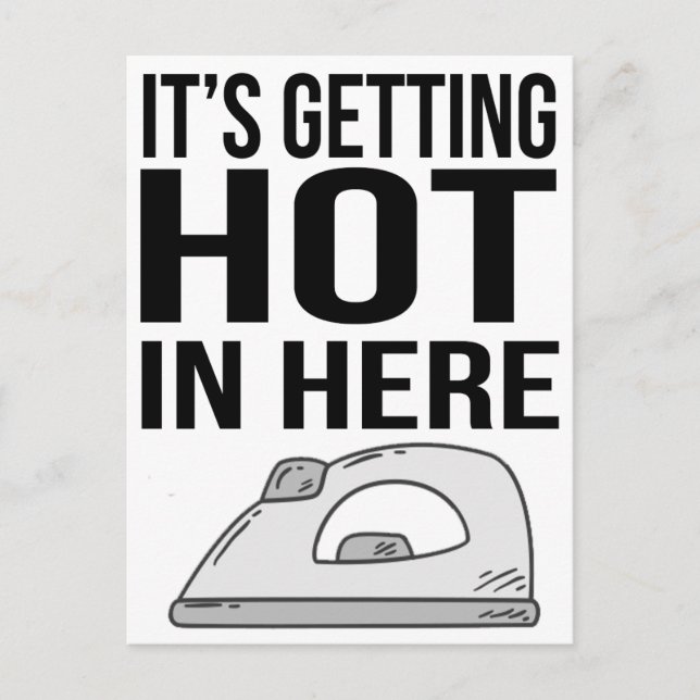 Postkarte - Hier wird es heiß (Vorderseite)