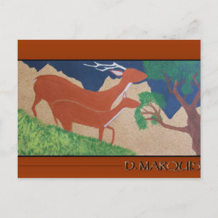 POSTKARTE HIRSCHFÜTTERUNG