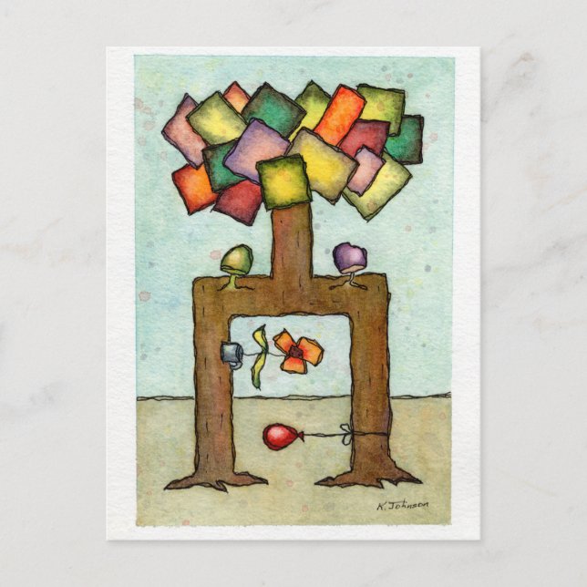 Postkarte "Hochzeitsbaum" (Vorderseite)