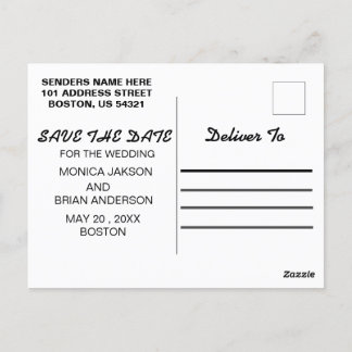 Postkarte, Hochzeitskarte, Einladung zur Hochzeit Postkarte