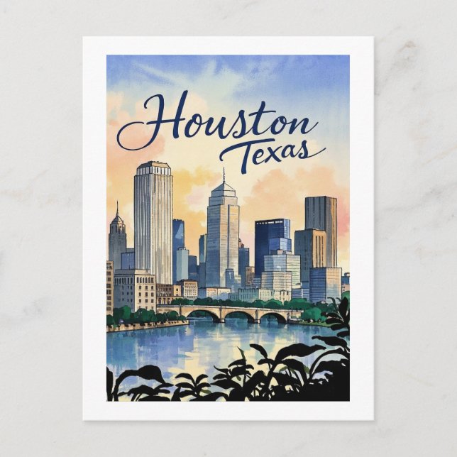 Postkarte Houston Texas (Vorderseite)