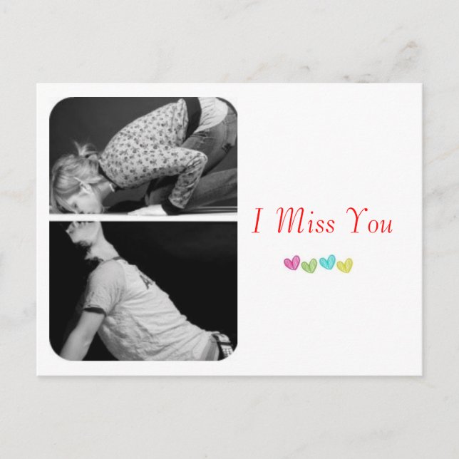 Postkarte "I Miss You" (Vorderseite)