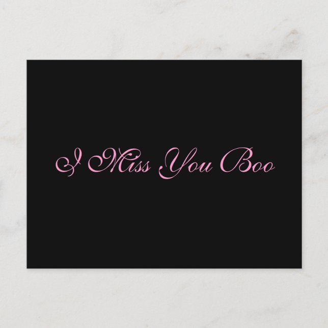 Postkarte "I Miss You Boo" (Vorderseite)