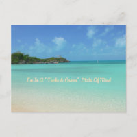 Postkarte "Ich bin in einem "Turks und Caicos" Sta