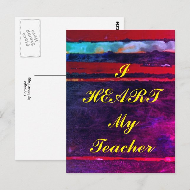 Postkarte "Ich höre meinen Lehrer" (Vorne/Hinten)