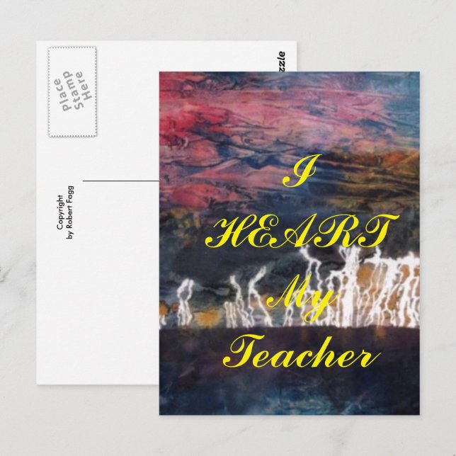 Postkarte "Ich höre meinen Lehrer" (Vorne/Hinten)