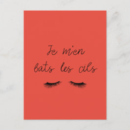 Postkarte. Ich kämpfe gegen die Wimpern Postkarte