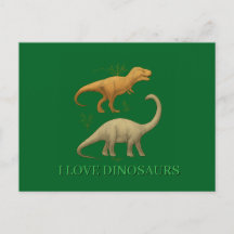 Postkarte - Ich liebe Dinosaurier