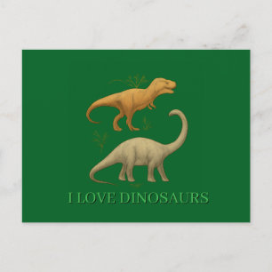 Postkarte - Ich liebe Dinosaurier