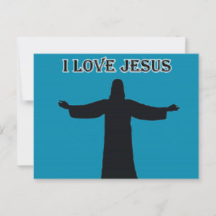 Postkarte ich liebe Jesus