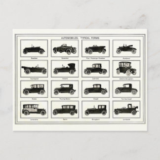 Postkarte - Illustration alter Automobile