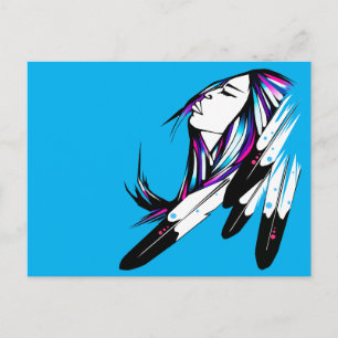 Postkarte Indianerin